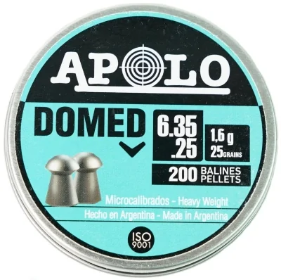 Puli pnevmaticheskie Apolo Domed k.6,35mm 1,6g (200sht)